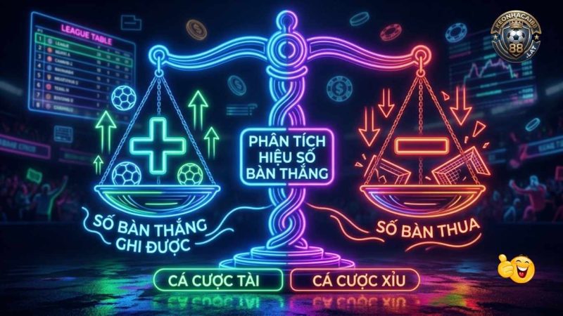 Sử dụng hiệu số bàn thắng bại để soi kèo Tài Xỉu