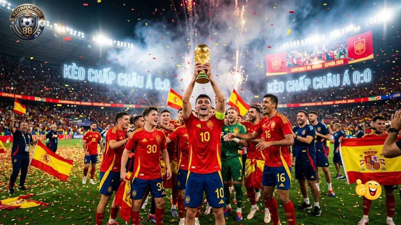 Tuyển Tây Ban Nha nâng cao cúp vàng World Cup 2026 Tuyển Tây Ban Nha nâng cao cúp vàng World Cup 2026
