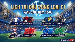 Lịch Thi Đấu Vòng Loại Champions League Ngày 12/08